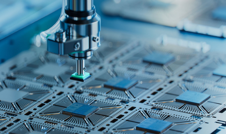 Up Close View of Computer Chips