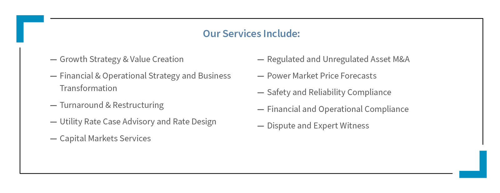 Services Table
