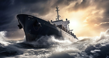 A boat in the sea